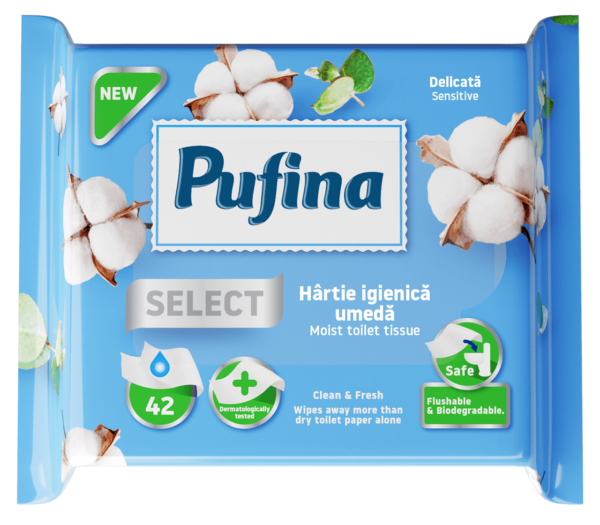 Pufina Moist Toilet Tissue Sensitive