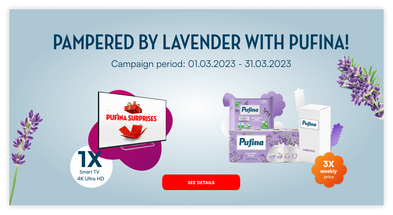 pufina completed promotion pampered by lavender with pufina